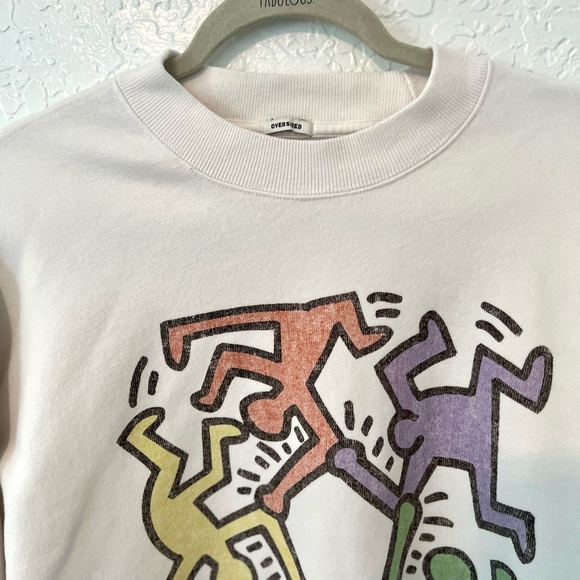 Oversized Keith Haring crew neck xs SO SOFT! sold out online Abercrombie & fitch - Picture 3 of 13